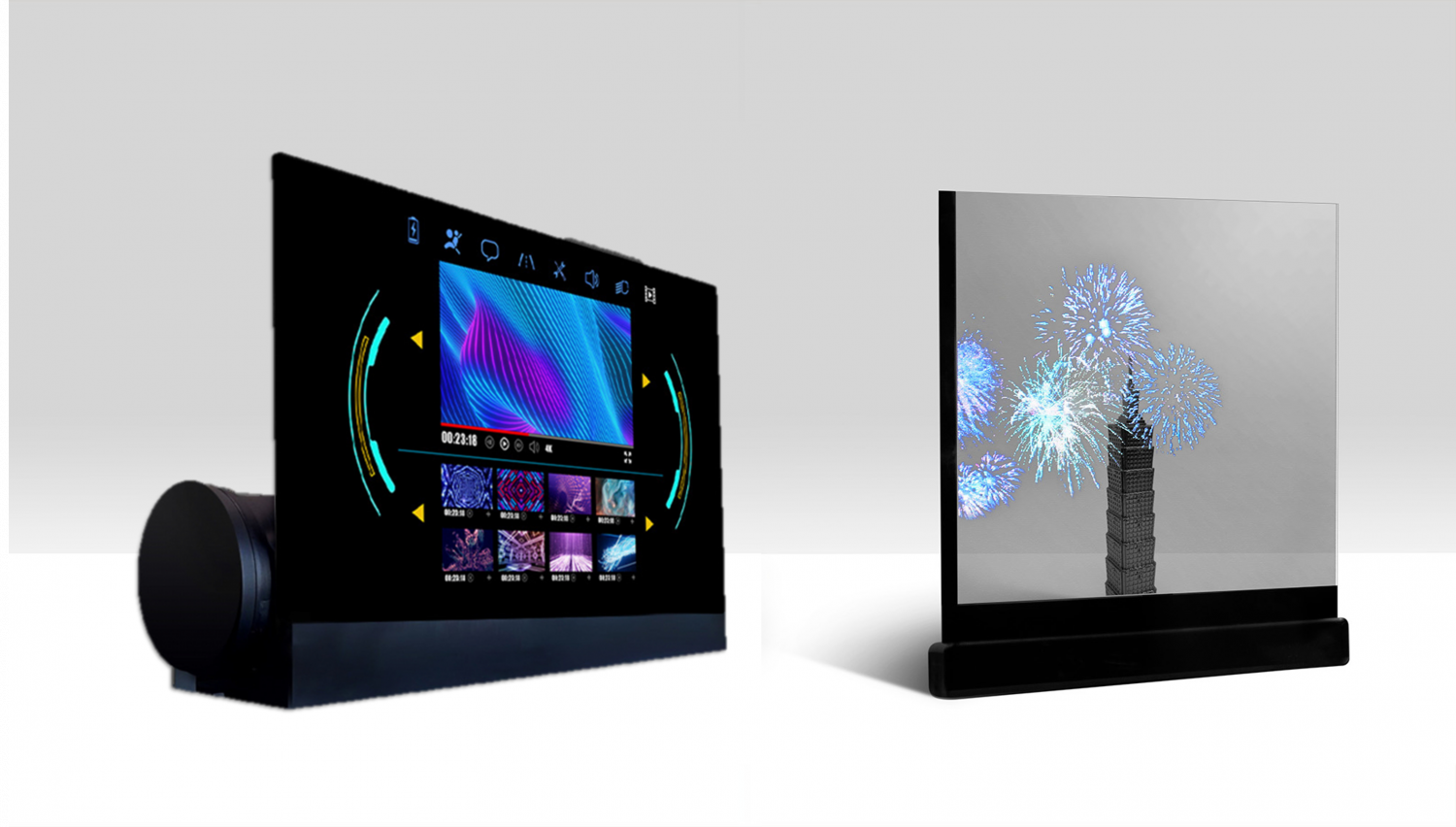 可捲式、折疊性、高透明